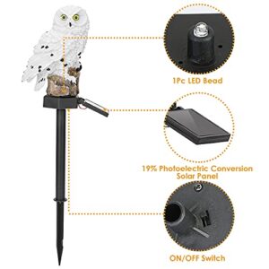 Owl Solar Garden Light - IP65 Waterproof Decorative with Stake for Outdoor Yard Pathway Outside Patio Lawn Decor Scare Birds Away