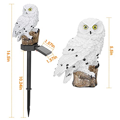 Owl Solar Garden Light - IP65 Waterproof Decorative with Stake for Outdoor Yard Pathway Outside Patio Lawn Decor Scare Birds Away