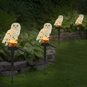 Owl Solar Garden Light - IP65 Waterproof Decorative with Stake for Outdoor Yard Pathway Outside Patio Lawn Decor Scare Birds Away