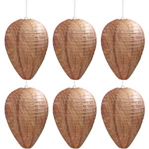 6 pack wasp nest decoy safe hanging wasp deterrent for hornets yellow jackets