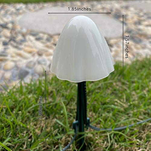 Kagoohan 24 feet 12 LED Outdoor Solar String Mini Mushroom Lights  8 Modes Garden Patio Yard Landscape Party Lawn Pathway Wedding Home Christmas Holidays (Multi-Colored)