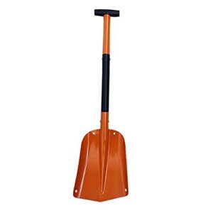 snow shovel, moonite detachable portable compact emergency snow shovel for driveway, sturdy metal snow shovel with extendable handle, perfect for garden car driveway camping outdoor activities
