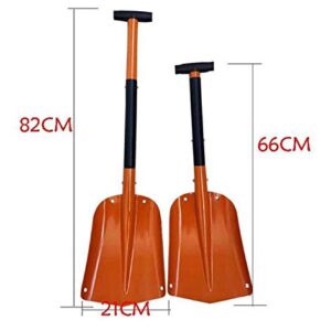 Snow Shovel, Moonite Detachable Portable Compact Emergency Snow Shovel for Driveway, Sturdy Metal Snow Shovel with Extendable Handle, Perfect for Garden Car Driveway Camping Outdoor Activities