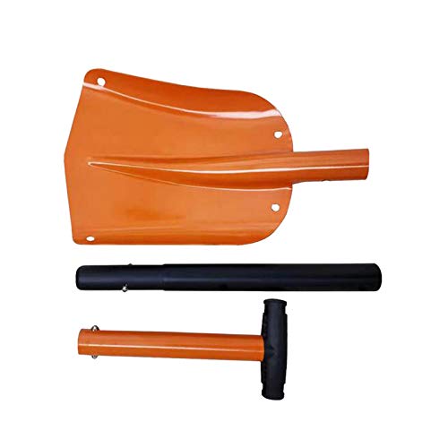 Snow Shovel, Moonite Detachable Portable Compact Emergency Snow Shovel for Driveway, Sturdy Metal Snow Shovel with Extendable Handle, Perfect for Garden Car Driveway Camping Outdoor Activities