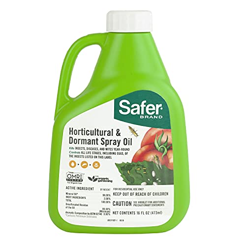 Safer Brand 5192-6, 16 oz Horticultural & Dormant Spray Oil Concentrate, 1 Pack, Green