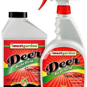 I Must Garden Deer Repellent Special [32oz Concentrate + 32oz Ready-to-Use Spray] - Natural Spice Scent