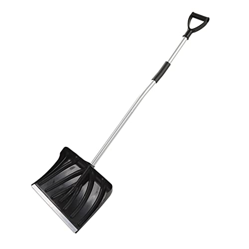 Wide Snow Shovel, Large Capacity Garden Snow Shovel 17.7in Width D Shaped Handle Sturdy Durable Anti Slip Foam Detachable Widely Used for Garage