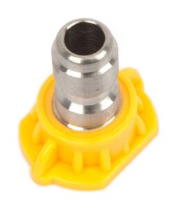 forney 75154 pressure washer accessories, quick connect spray nozzle, chiseling, 15-degree-by-5.5mm, yellow