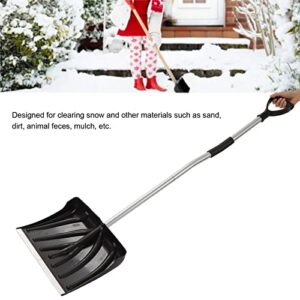 Garden Snow Shovel, Detachable Large Capacity Anti Slip Foam 17.7in Width Wide Snow Shovel D Shaped Handle Widely Used Sturdy Durable for Outdoor