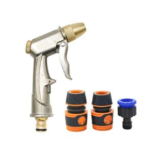 Xihe Garden Irrigation Sprinklers Portable High Pressure Water Gun Cleaning Car Washer Garden Watering Hose Nozzle Nozzle Foam Water Gun (Color : A x 1I2 Hose)