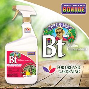 Bonide BND250 Captain Jack's Dead Bug Brew Ready to Use Insecticide/Pesticide, 32 oz & (BND806) - Caterpillar and Worm Killer, Bacillus Thuringiensis (Bt) (32 oz.)