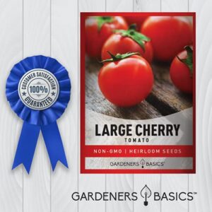 Large Cherry Tomato Seeds for Planting Heirloom Non-GMO Red Cherry Tomato Plant Seeds for Home Garden Vegetables Makes a Great Gift for Gardening by Gardeners Basics