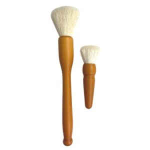 Southside Plants Cactus Cleaning Brushes Pack - Soft Goat Hair Bristles with Wooden Handle Brushes for Indoor Cactus & Succulent Plants Dusting- Gardening Cleaning Tools (7", 3.2") Sizes Pack