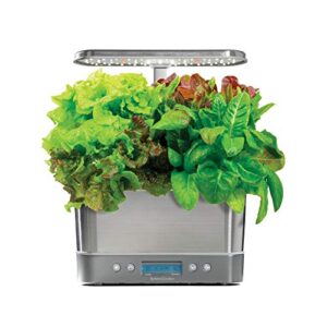 AeroGarden Harvest Elite - Stainless Steel & Heirloom Salad Greens Seed Pod Kit, 6