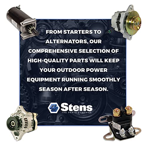 Stens New Starter Solenoid 435-097 Compatible with Wright Mfg Stander 32", 36", 42", 48", 52" and 61" Decks, Sentar 48", 52" and 61" Decks, Sports Rapid-Hite 36", 42", 48" and 52" Decks 53490009