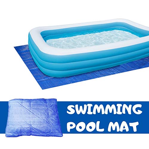 Pools Paddling Garden Pool for Family Outdoor Cover Swimming Rectangle Swimming Watermelon Pool Baby (Blue, One Size)