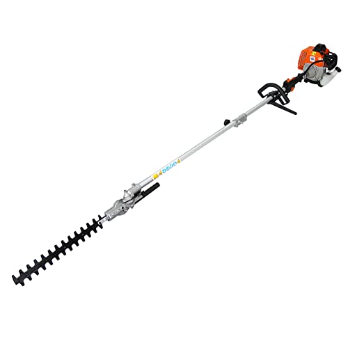 Cordless Gas Petrol Hedge Trimmer Brush Cutter 4 in 1 Multi-Functional Trimming Tool, 52CC 2-Cycle Full Crank Shaft Garden Tool System with Gas Pole Saw, Hedge Trimmer, Grass Trimmer and Brush Cutter