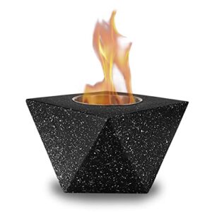 tabletop fire pit, indoor fire pit, ethanol fire pit table top firepit, fire bowl, smores maker,mini personal fireplace indoor outdoor garden decor(starlight style)