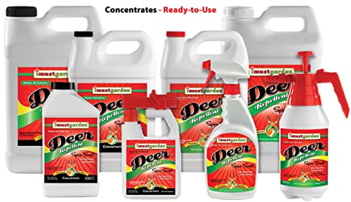 I Must Garden Deer Repellent: Easy Pump Spray Bottle - Spice Scent Deer Spray for Gardens & Plants – 45oz Ready to Use