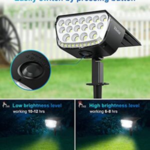 Solar Spot Lights Outdoor,Xibolar 32 LED Solar Landscape Spotlights, IP65 Waterproof Solar Powered Garden Wall Lights, Auto On/Off 2 Modes Lighting for Yard Pathway Porch Patio(Cool White/1 Pack)