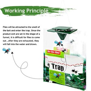 Dwcom 2 Pack Large Fly Traps Outdoor, Ranch Fly Trap Killer Bag, Fly Repellent for Outdoor Farm/Orchard