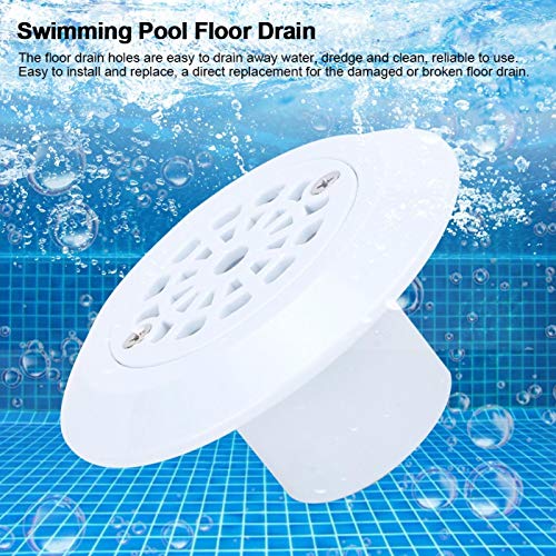 Summer Enjoyment Meiyya Swimming Pool Floor Drain, Swimming Pool Drainer, Reliable Filter Type Garden Home Water Park Outdoor for Bathroom Swimming Pool Use(1.5 inch)