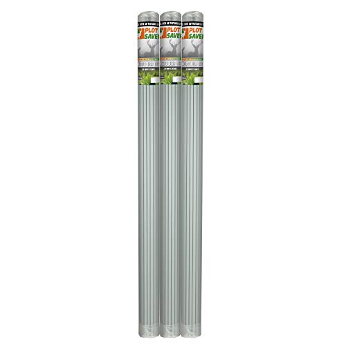 PLOTSAVER ST-W-039 39" x 3/8" Deer Repellent White Fiberglass Stakes (30 Pack)