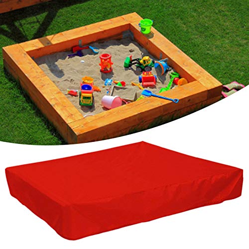 A sixx Sandbox Cover, Durable Pool Cover, Swimming Pool Cover Backyard for Garden(red, 120 * 120 * 20cm)