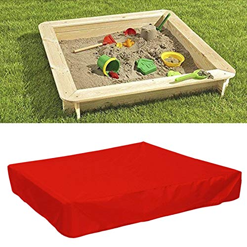 A sixx Sandbox Cover, Durable Pool Cover, Swimming Pool Cover Backyard for Garden(red, 120 * 120 * 20cm)