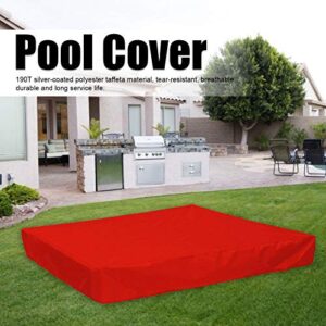 A sixx Sandbox Cover, Durable Pool Cover, Swimming Pool Cover Backyard for Garden(red, 120 * 120 * 20cm)