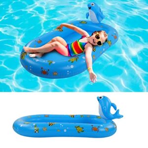 Inflatable Pool for Children Thick PVC Inflatable Swimming Pool Cute Fish Patterns Blow Up Kiddie Pool Sprinkler Summer Pool Toys for Outdoor Backyard, Garden 170 x 103 x 65cm