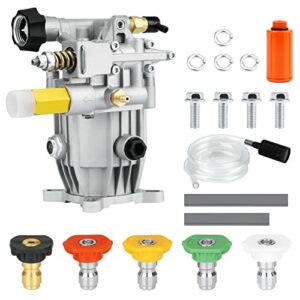 youxmoto 3/4″ shaft horizontal pressure washer pump, max 3000 psi @ 2.5gpm, fit for karcher k2400hh/ honda gc190/ homelite 309515003 308418007 308653057/ powerstroke ps80903a/ simpson msh3125