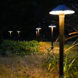 Malibu 10W Pro Style Light Decorative Pathway Landscape Lights, Low Voltage Pro Path Yard Lights for Garden Landscape Path Pathway Lights Lawn Lamp, 8 PK Aged Brass by Malibu 8308-9103-08