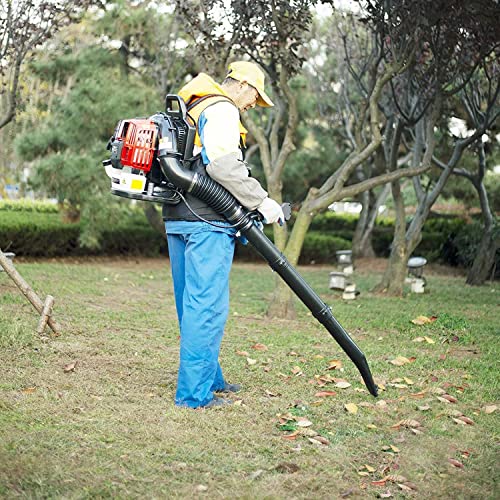 Gas Leaf Blower, 52CC 2-Cycle Patio Engine Backpack Blower Powerful 530 CFM Commercial Blower for Backyard Lawn Garden Blowing Leaves Snow Debris