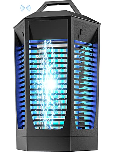 Bug Zapper Outdoor, Pophies Bug Zapper Indoor Plug in with 4200v High Powered, 18w Bug Zapper Outdoor Waterproof, Mosquito Killer Up to 2300 Sq Ft, Electric Bug Zapper for Patio Garden Home Kitchen