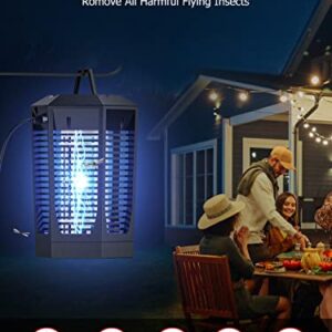 Bug Zapper Outdoor, Pophies Bug Zapper Indoor Plug in with 4200v High Powered, 18w Bug Zapper Outdoor Waterproof, Mosquito Killer Up to 2300 Sq Ft, Electric Bug Zapper for Patio Garden Home Kitchen