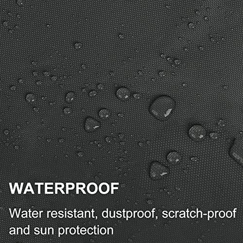 HWOEK Outdoor Square Hot Tub Cover Waterproof Dustproof Anti-UV 210D Oxford Fabric Garden SPA Bath Pool Cover Multiple Sizes to Choice,Black,244x244x30cm