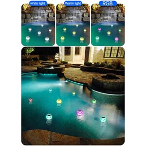 maowaplg solar water floating pool light, outdoor waterproof inflatable floating light solar powered pond light pool floating decorative night light for beach pond garden party decorations