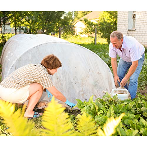 Garden Hoops Kits for Raised Beds Include 50 Pcs of Greenhouse Hoops with 49 x 8 ft Clear Greenhouse Plastic Sheeting Film and 20 Clips Frame for Grow Tunnel Mini Greenhouse or Garden