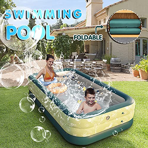 Family Full-Sized Inflatable Swimming Pool for Kids and Adults Home Indoor Outdoor Garden Backyard Swimming Pool