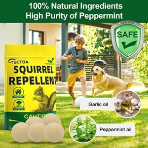 TSCTBA Squirrel Repellent Outdoor, Rodent Repellent, Chipmunk Repellent, Natural Squirrel Repellent for Bird Feeders/Garden/Attic/Cars/Shed, Ultra Powerful and Only for Outdoors - 8 Packs