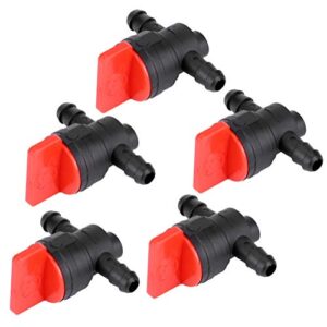 5pcs 1/4″ lawnmower fuel gas tank shut off valve cut-off switch garden brush cutter lawnmower replacement part