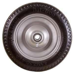 Marathon 4.10/3.50-4" Flat Free, All Purpose Utility Tire on Wheel, 3" Centered Hub, 5/8" Bearings