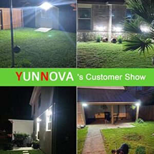 YUNNOVA Solar Outdoor Lights - Motion Sensor Outdoor Lights with 3 Heads Reflector Wireless Illumination Security Flood Lights with 270° Wide Angle,IP65 Waterproof,Wall Light for Garden Patio Garage