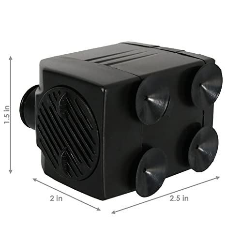 Sunnydaze Submersible Water Fountain Pump Indoor or Outdoor Use for Small Fountains Hydroponics Aquaponics 2 Nozzles 120 Volts 93 GPH