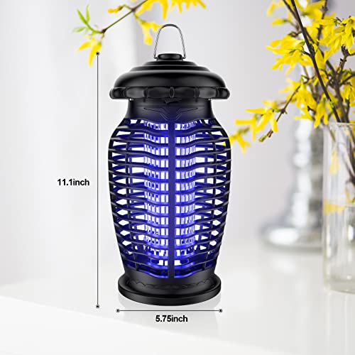 Bug Zapper - Powerful Electric Mosquito Zapper Fly Killer for Outdoor and Indoor - 4200V Metal Mesh, Insect Fly Trap Indoor Mosquito Killer for Home, Garden, Patio, Backyard (15W)