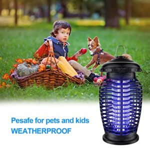 Bug Zapper - Powerful Electric Mosquito Zapper Fly Killer for Outdoor and Indoor - 4200V Metal Mesh, Insect Fly Trap Indoor Mosquito Killer for Home, Garden, Patio, Backyard (15W)