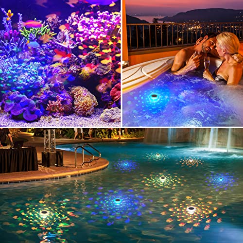 Solar Floating Pool Lights,Color Changing Fish Pattern Swimming Pool Lights,Glow in The Dark LED Pool Floating Fish Lights,IP67 Waterproof Outdoor Pool Lights That Float for Pool,Pond,Hot tub-2 PACK