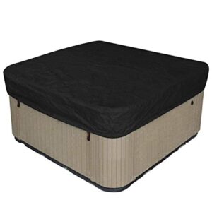 nimosa hot tub cover square, hot tub cover lazy spa waterproof outdoor garden hot tub cover swimming pool cover multiple sizes to choice,black,207x207x30cm