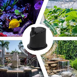 Hachtecpet Submersible Fountain Water Pump: 810 GPH 60W Ultra Quiet Adjustable Flow Pond Pump for Garden |Aquarium | fish tank | Pool | Hydroponics | Waterfall | with 6ft Power Cord & Portable Handle